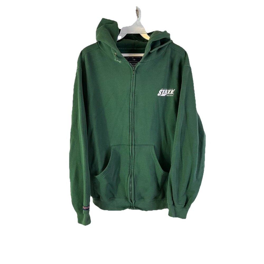 Vintage 90s Jansport Michigan State Spartans Faded Hooded Sweatshirt Jacket